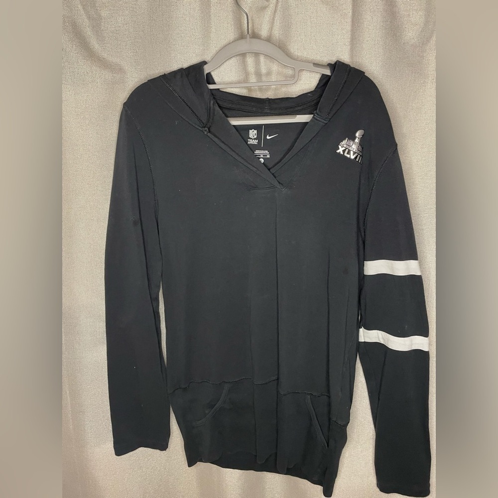 OFFICIAL NFL NIKE TEAM LOGO WOMAN'S "SUPER BOWL XLVIII" BLK HOOD SWEAT XL‍‍‍﻿﻿﻿﻿
